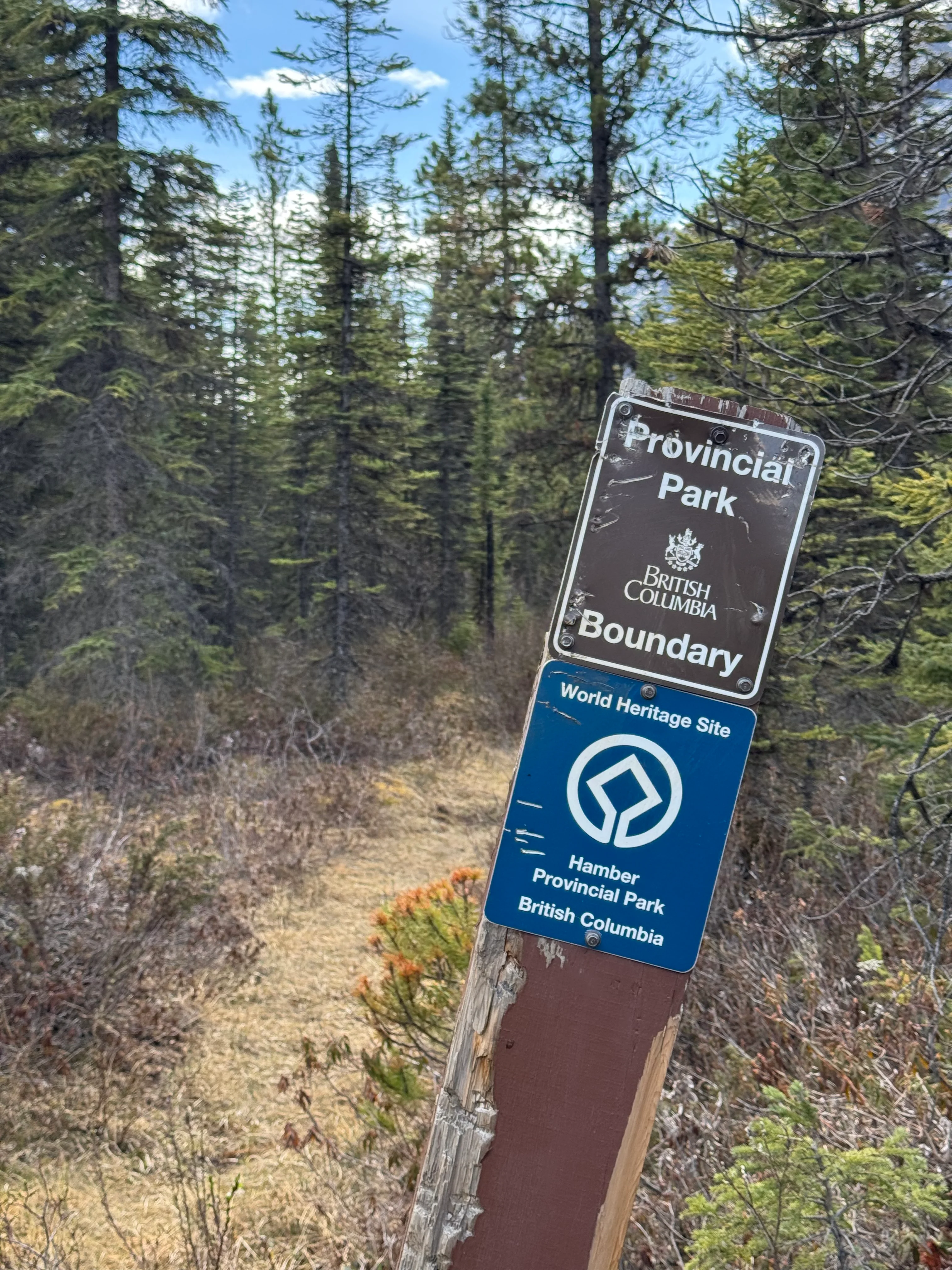 Provincial Park Boundary sign