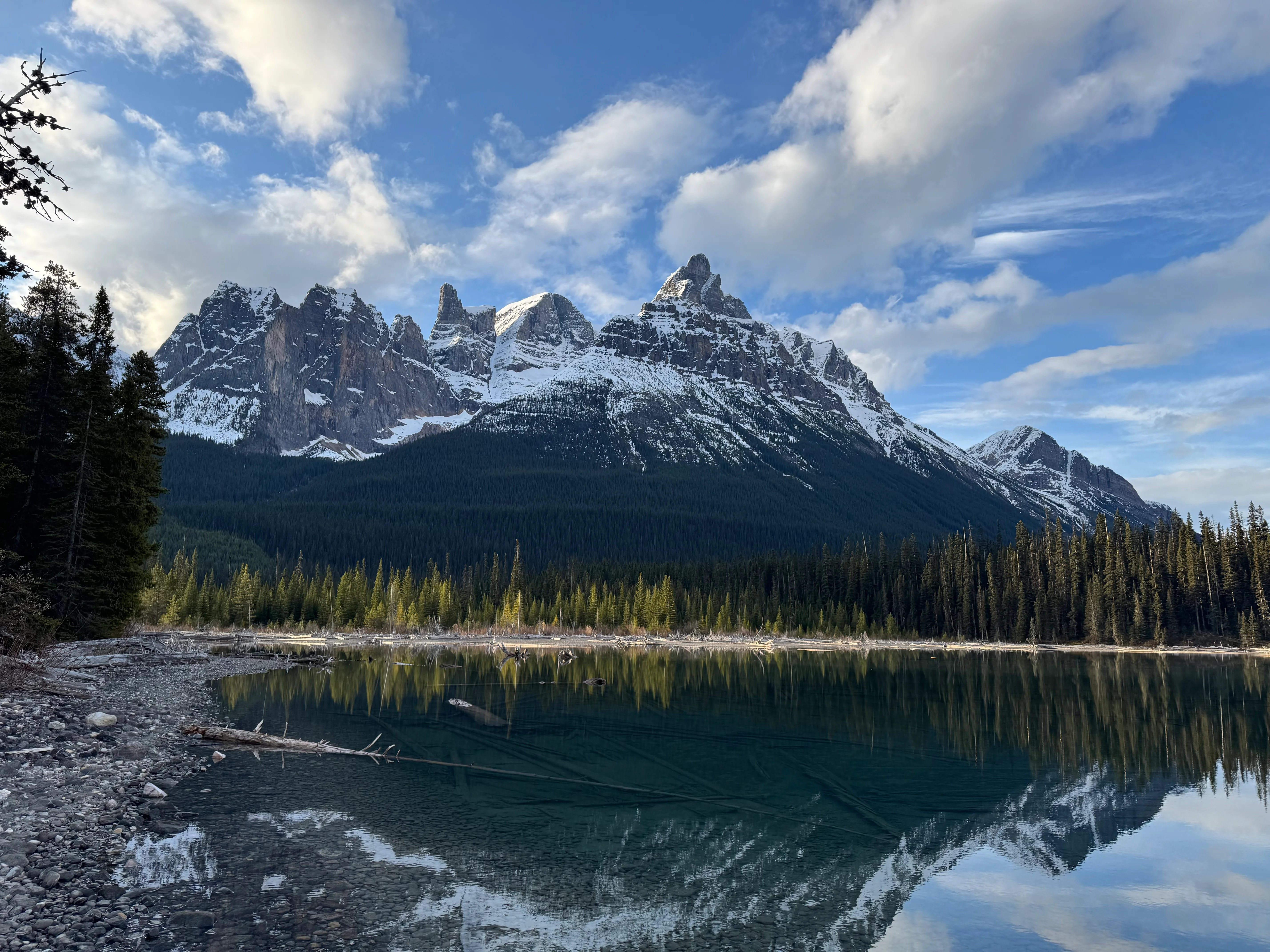 Mount Quincy in the morning from Fortress Lake