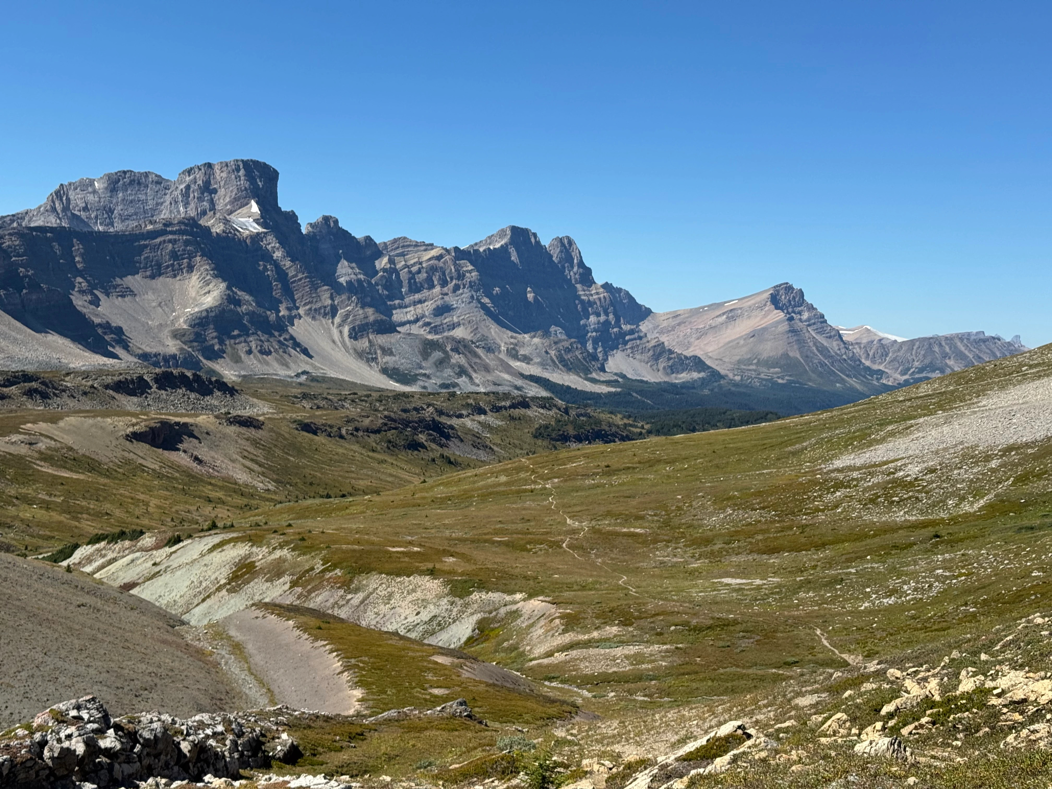 Looking west from Pipestone Pass
