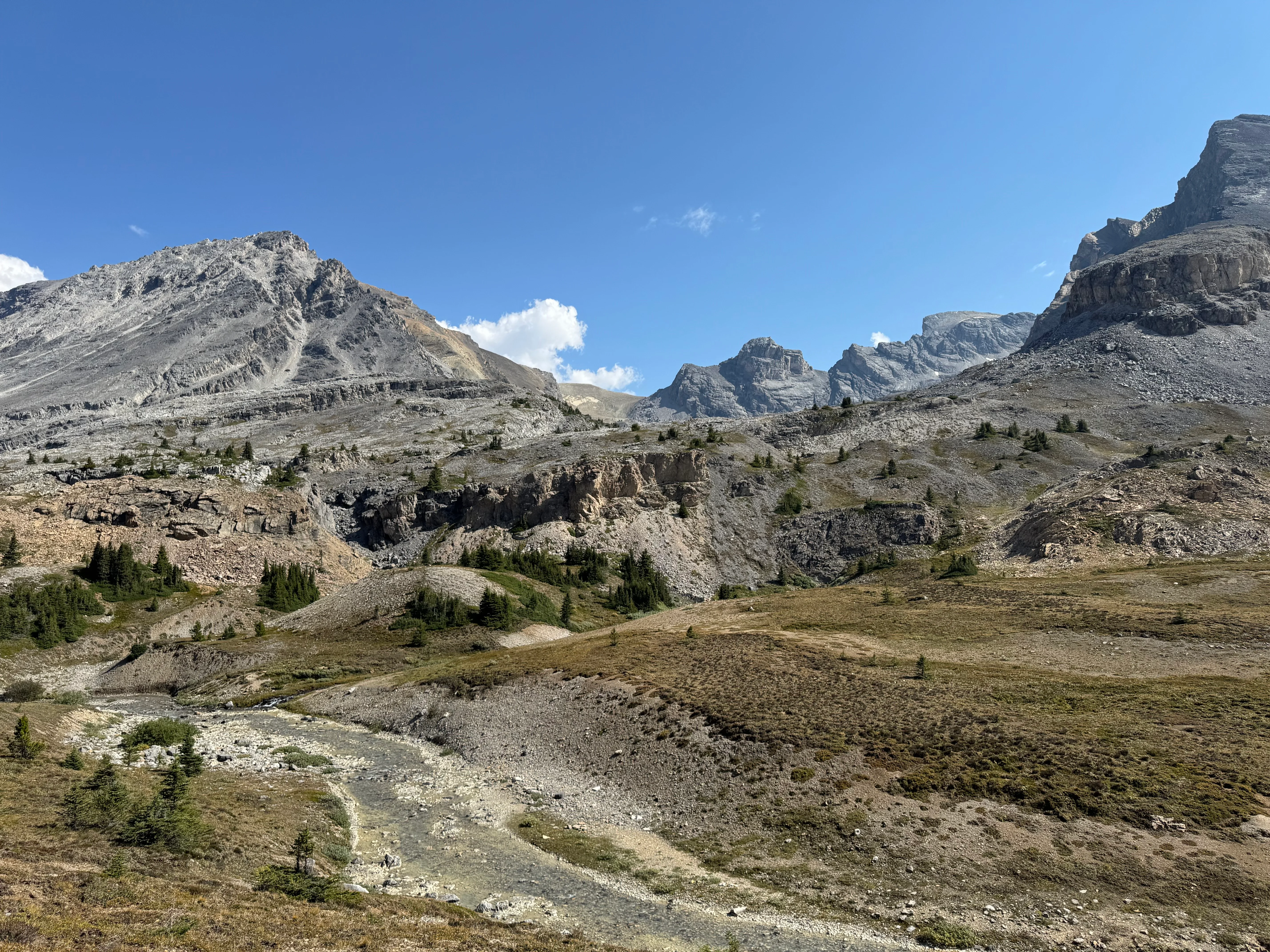 View of Lake Alice climbing route from below