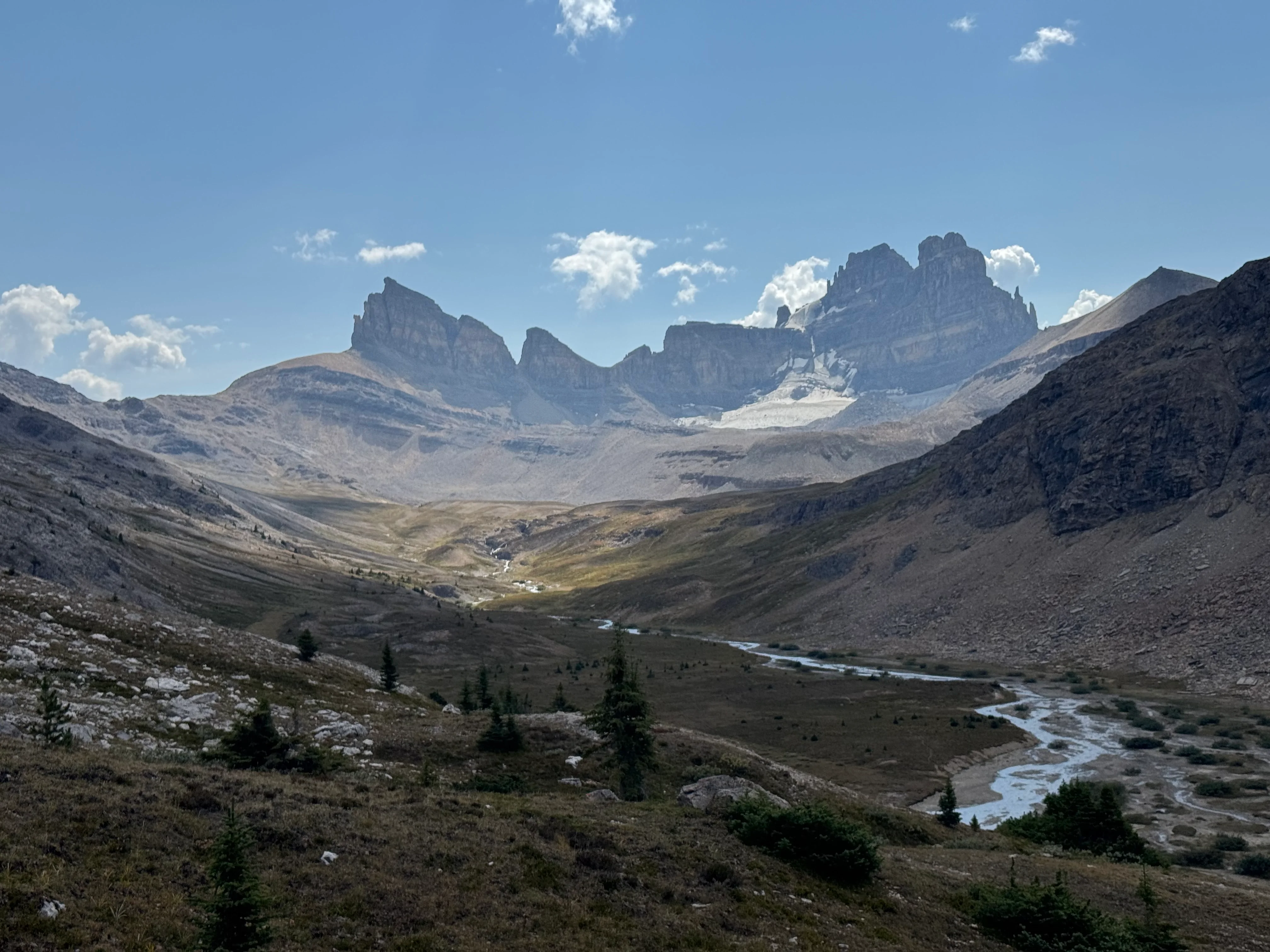 Looking back at valley from Lake Alice trail